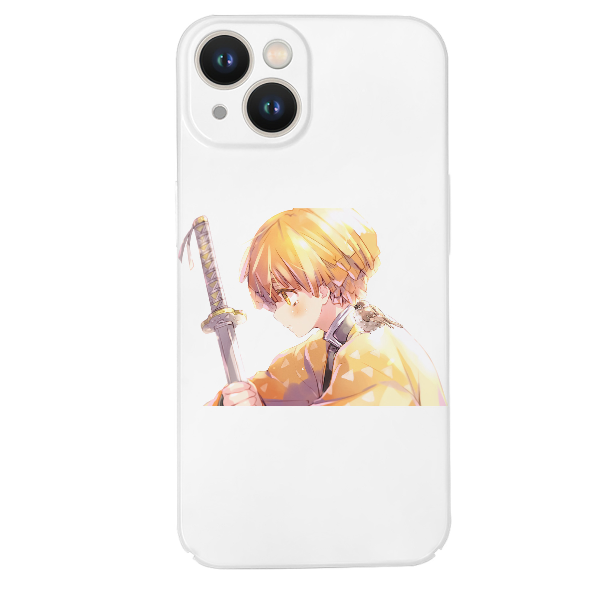 （画像用） 鬼滅の刃（きめつのやいば）我妻 善逸／あがつま ぜんいつ Agatsuma Zenitsu 【iPhone 14シリーズ対応】ハードケース